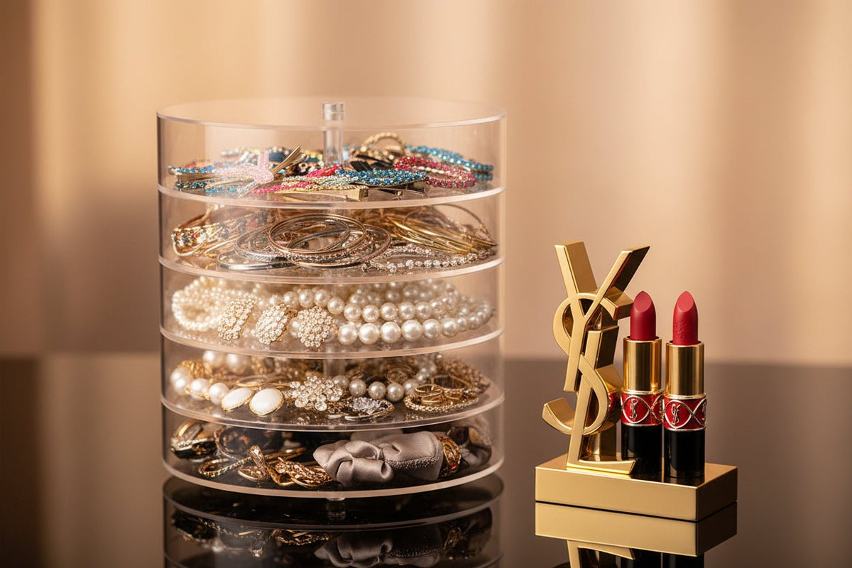 4 LAYER ROUND JEWELLERY ORGANIZER - Wee Dainty