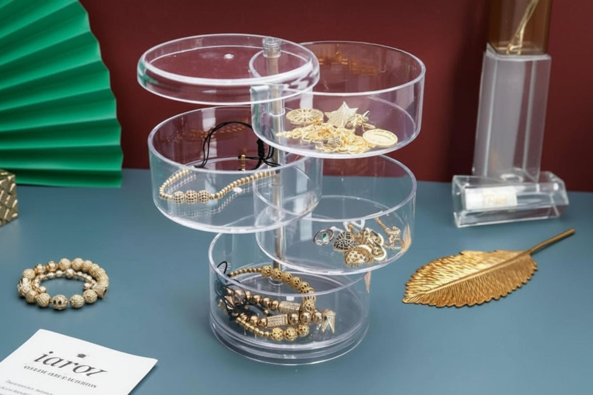 4 LAYER ROUND JEWELLERY ORGANIZER - Wee Dainty