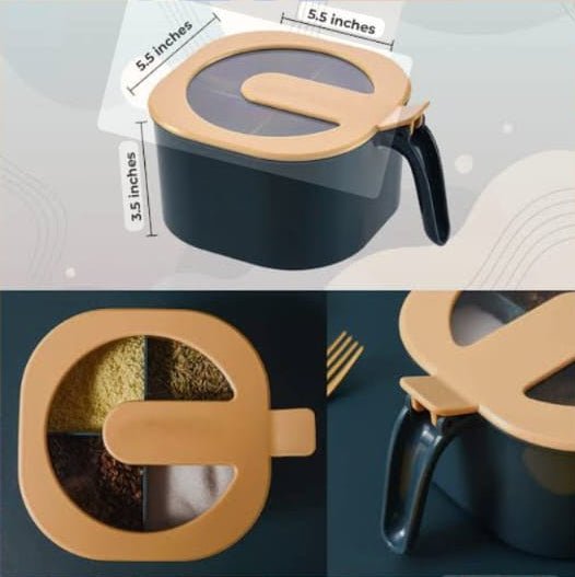 4 Portion Masala Box WITH 4 SPOON - Wee Dainty