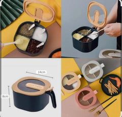 4 Portion Masala Box WITH 4 SPOON - Wee Dainty