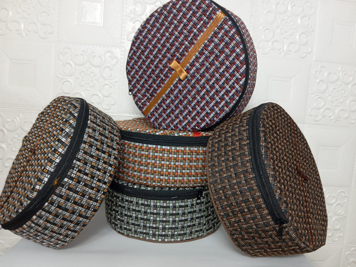 Jute Fabric Bread Hot Pot with zip