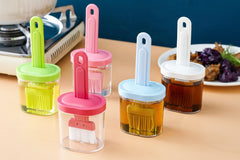 BBQ Plastic Oli Bottle With Brush