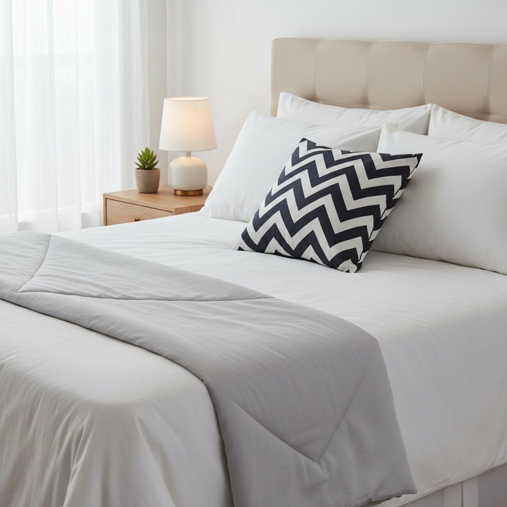 BLACK AND WHITE CHEVRON CUSHION COVER - Wee Dainty