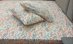 BLOSSOMING BRANCHES COTTON SATIN BEDSHEET - Wee Dainty