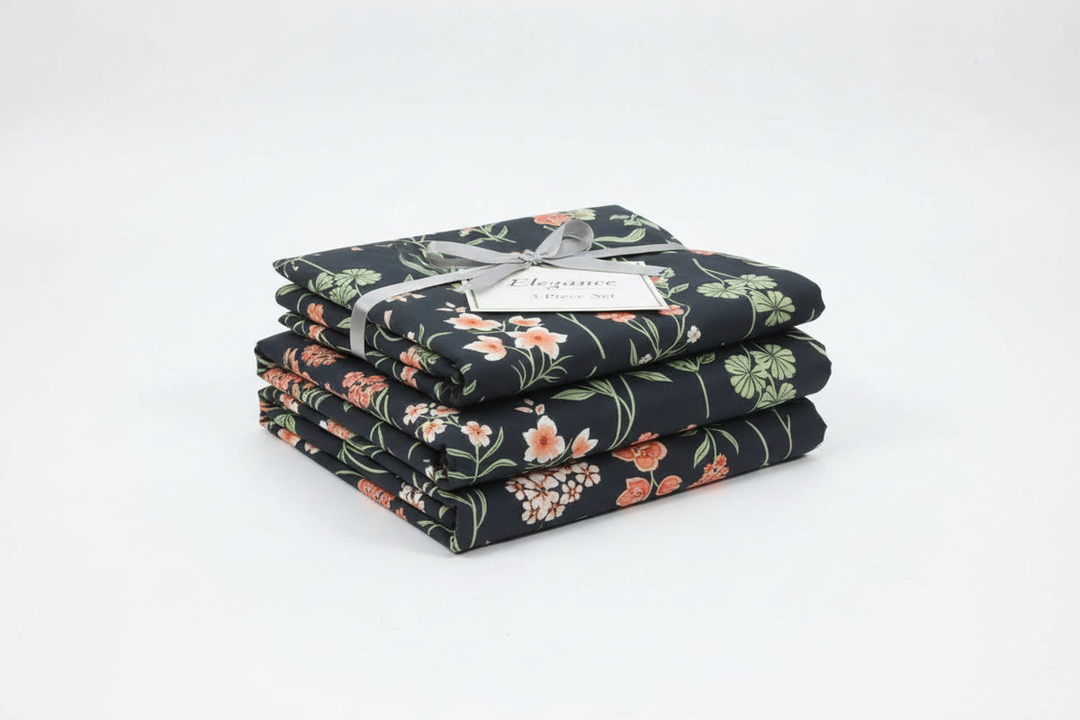 CORAL MOSS ELEGANCE 3 PC BEDSHEET - Wee Dainty