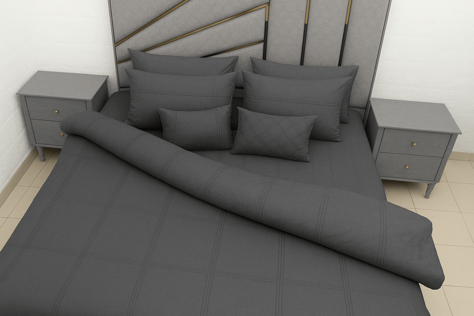 Luxury box pleated 8 pc duvet set - Wee Dainty