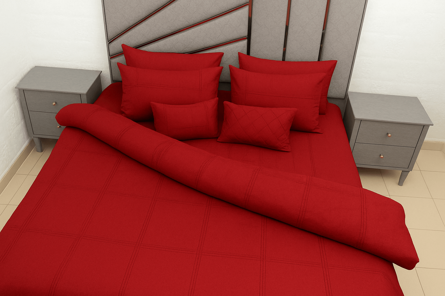 Luxury box pleated 8 pc duvet set - Wee Dainty
