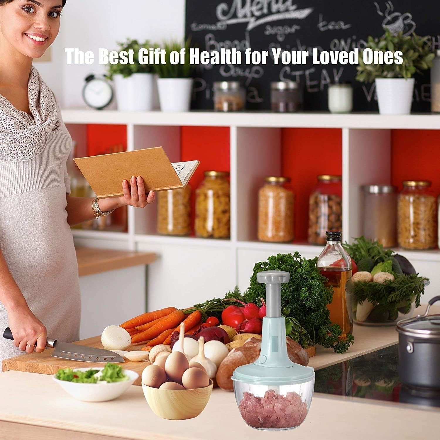 Manual Speedy Hand Press Food Chopper - Wee Dainty
