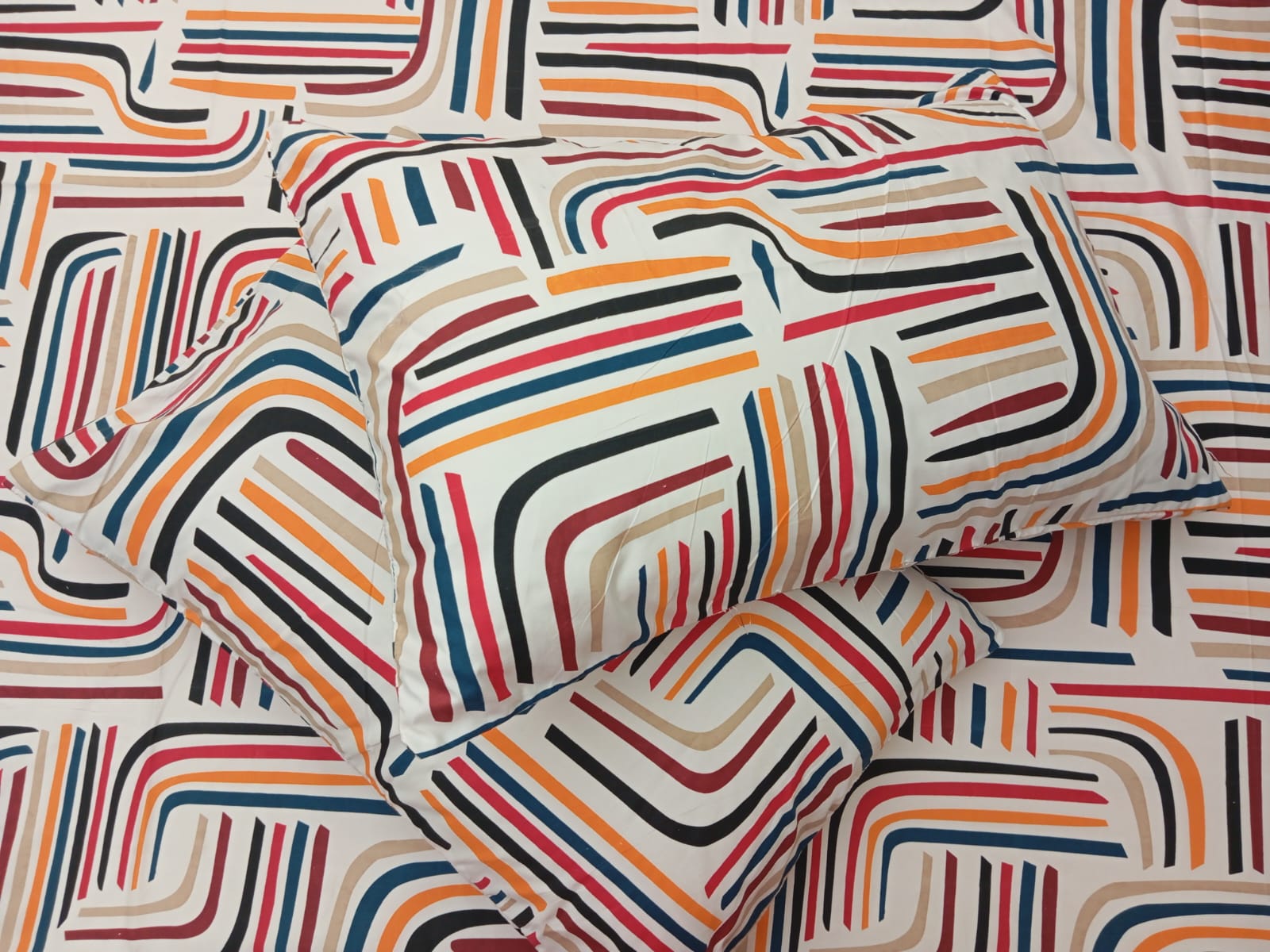 MOD STRIPE PERCALE COTTON BEDSHEET - Wee Dainty