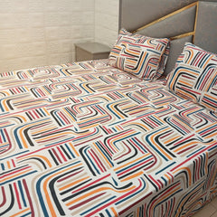 MOD STRIPE PERCALE COTTON BEDSHEET - Wee Dainty