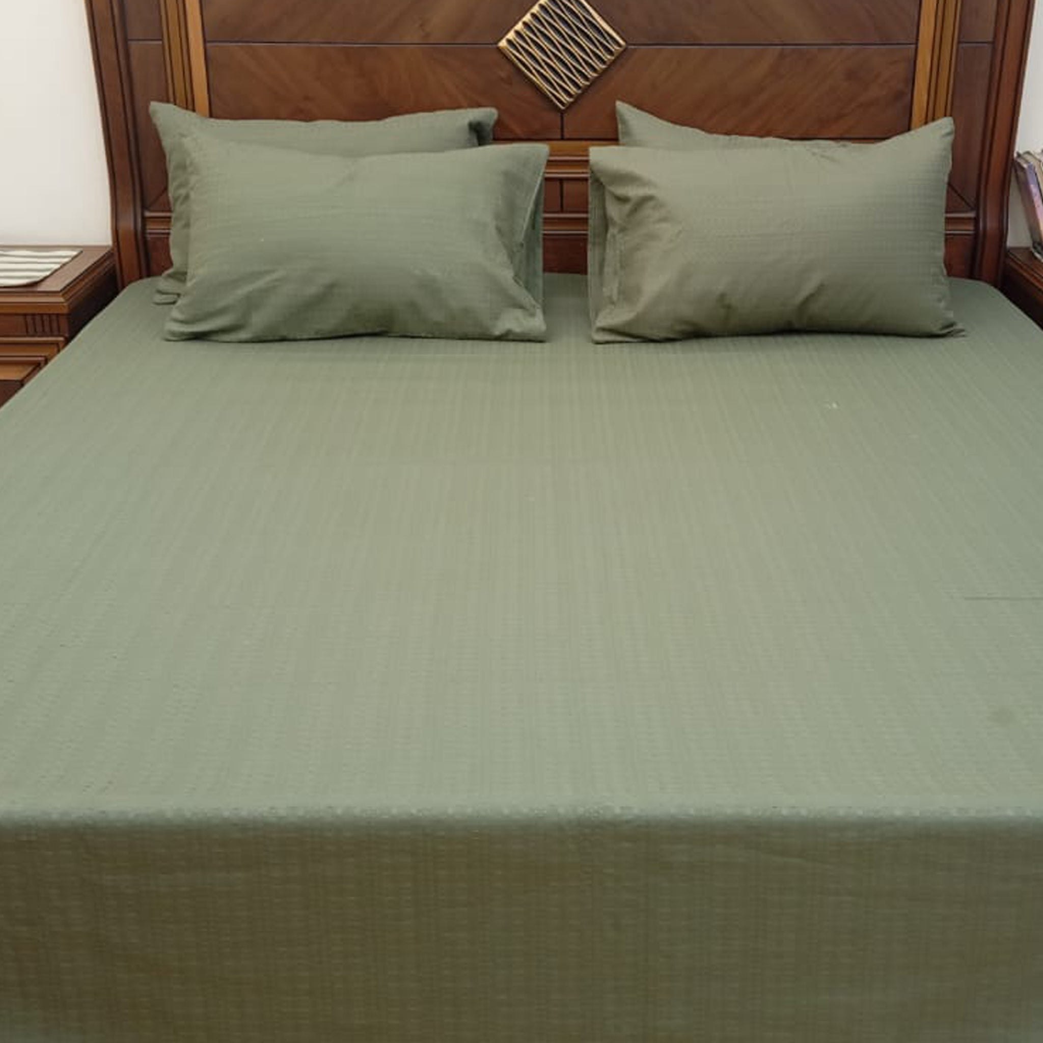 Olive Green Bed Sheet - Wee Dainty