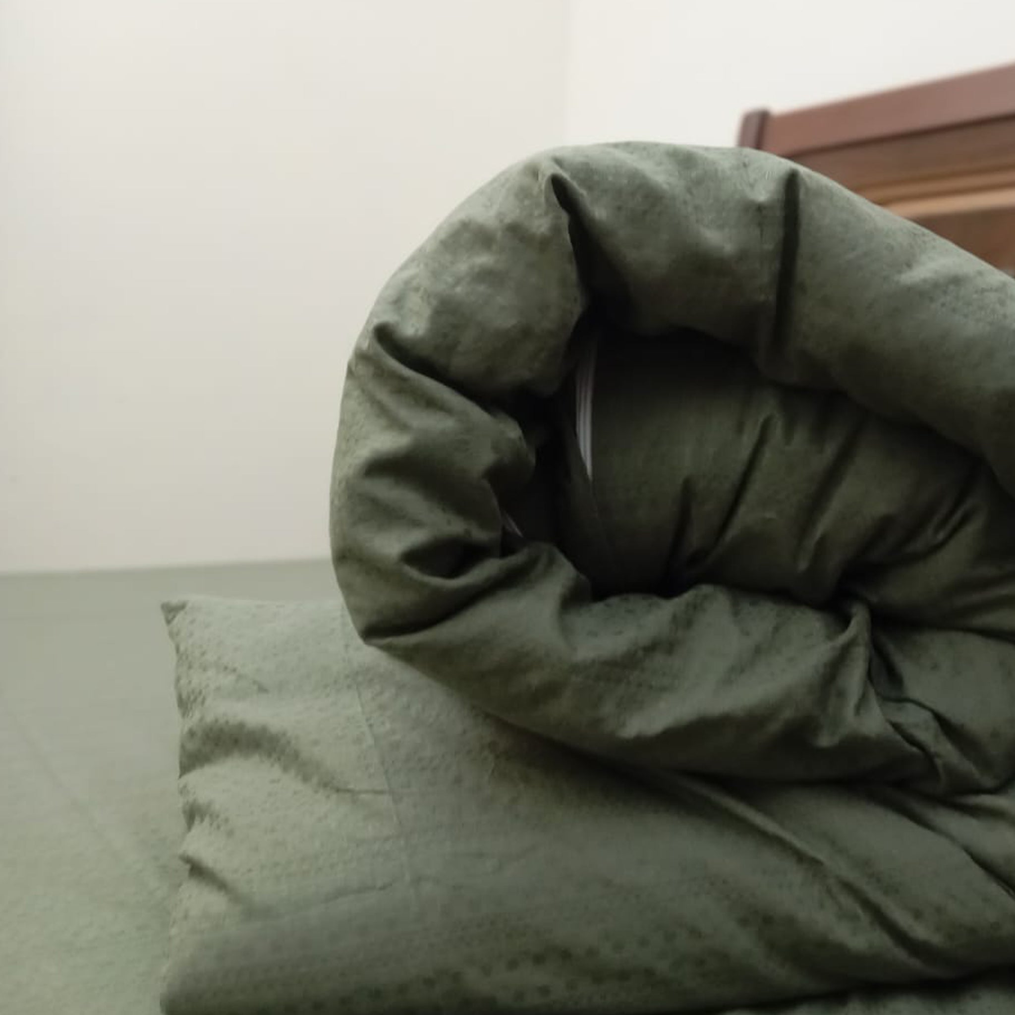Olive Green Bed Sheet - Wee Dainty