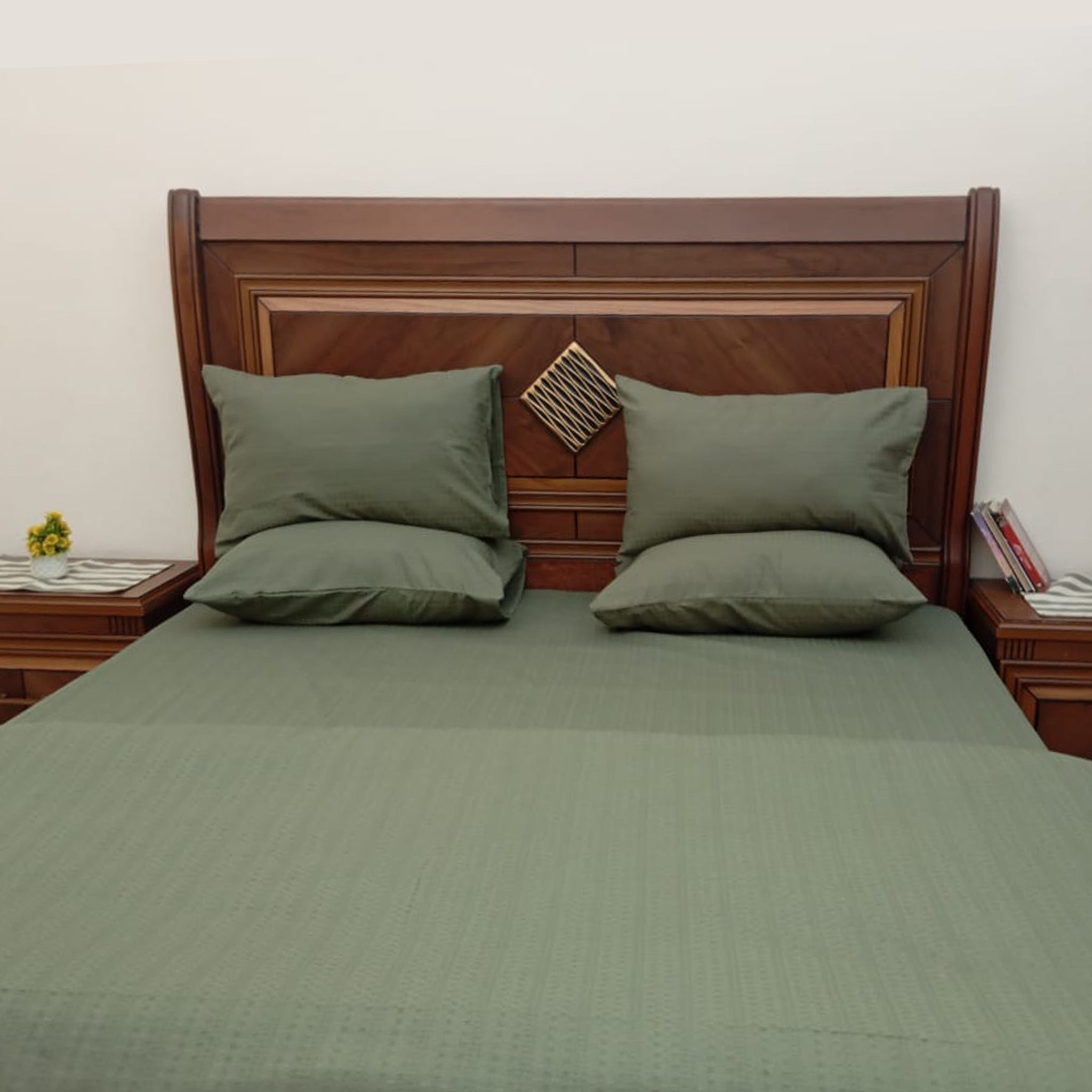 Olive Green Bed Sheet - Wee Dainty