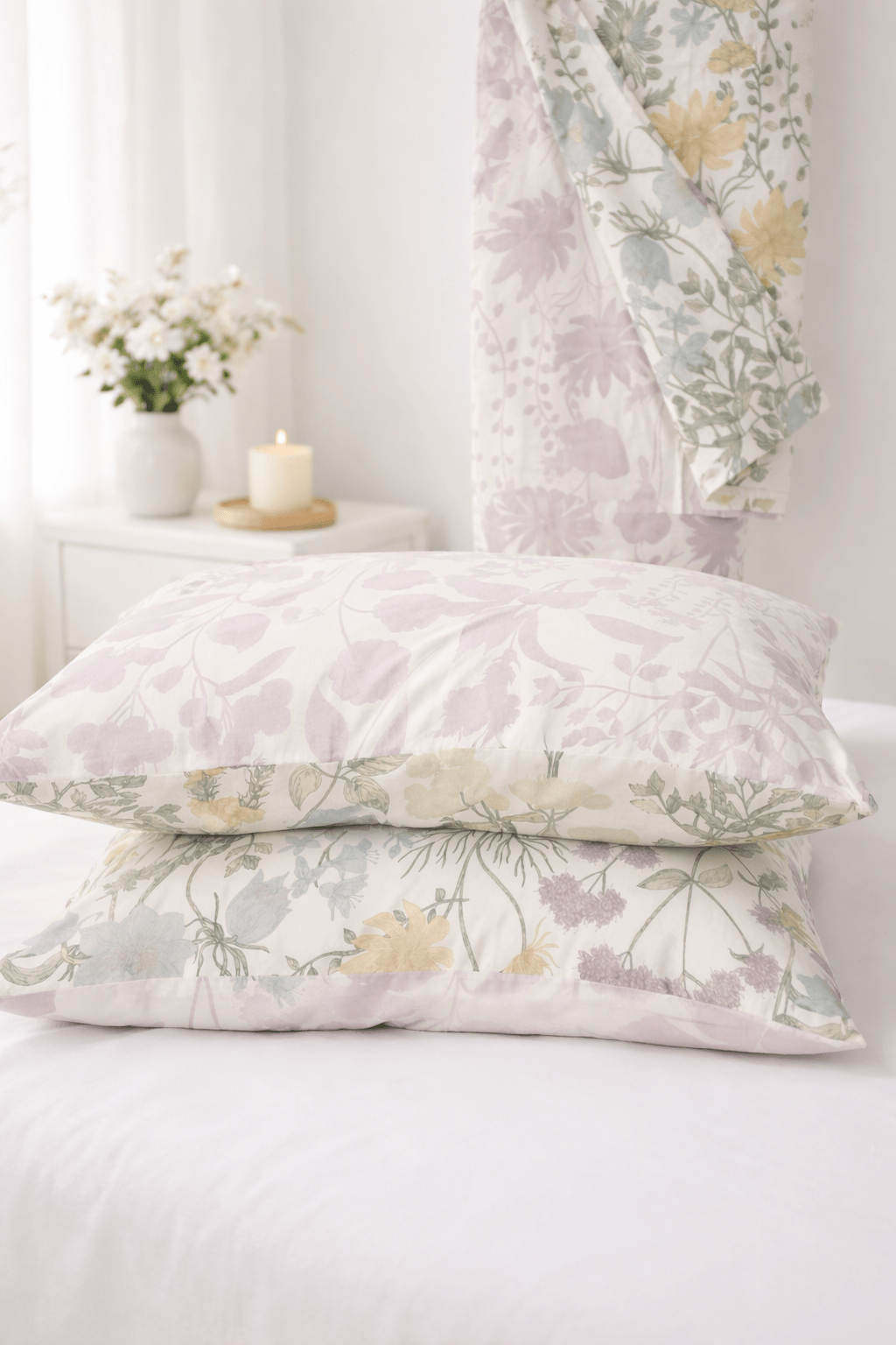 Pastel Meadow 3 PC Bedsheet - Wee Dainty