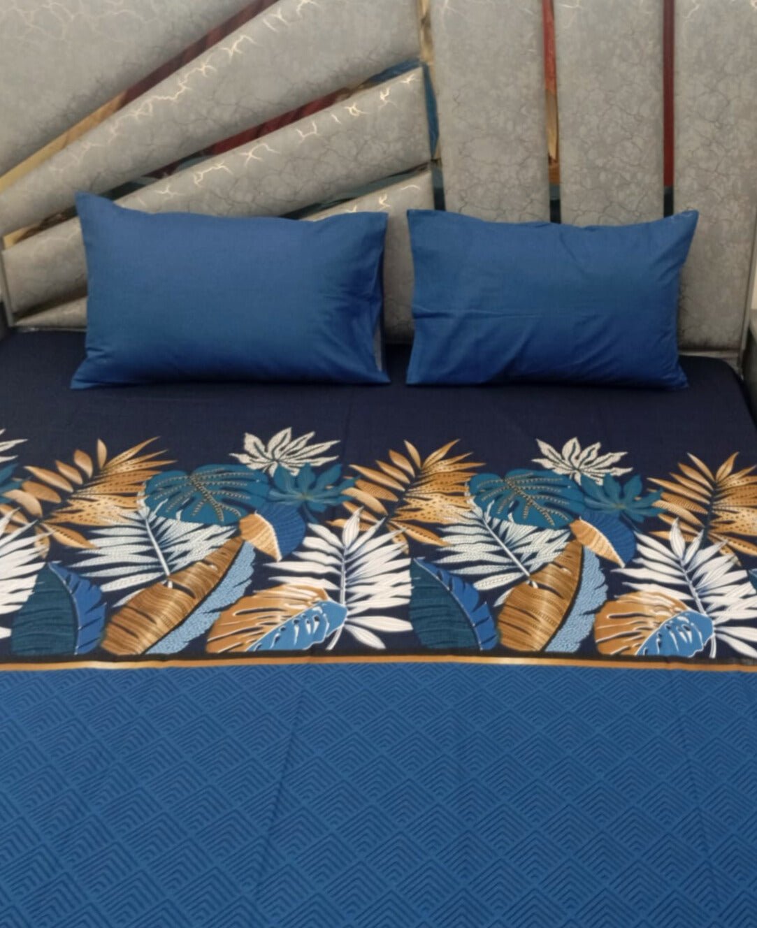 Royal Breeze Blue Bedsheet Set - Wee Dainty