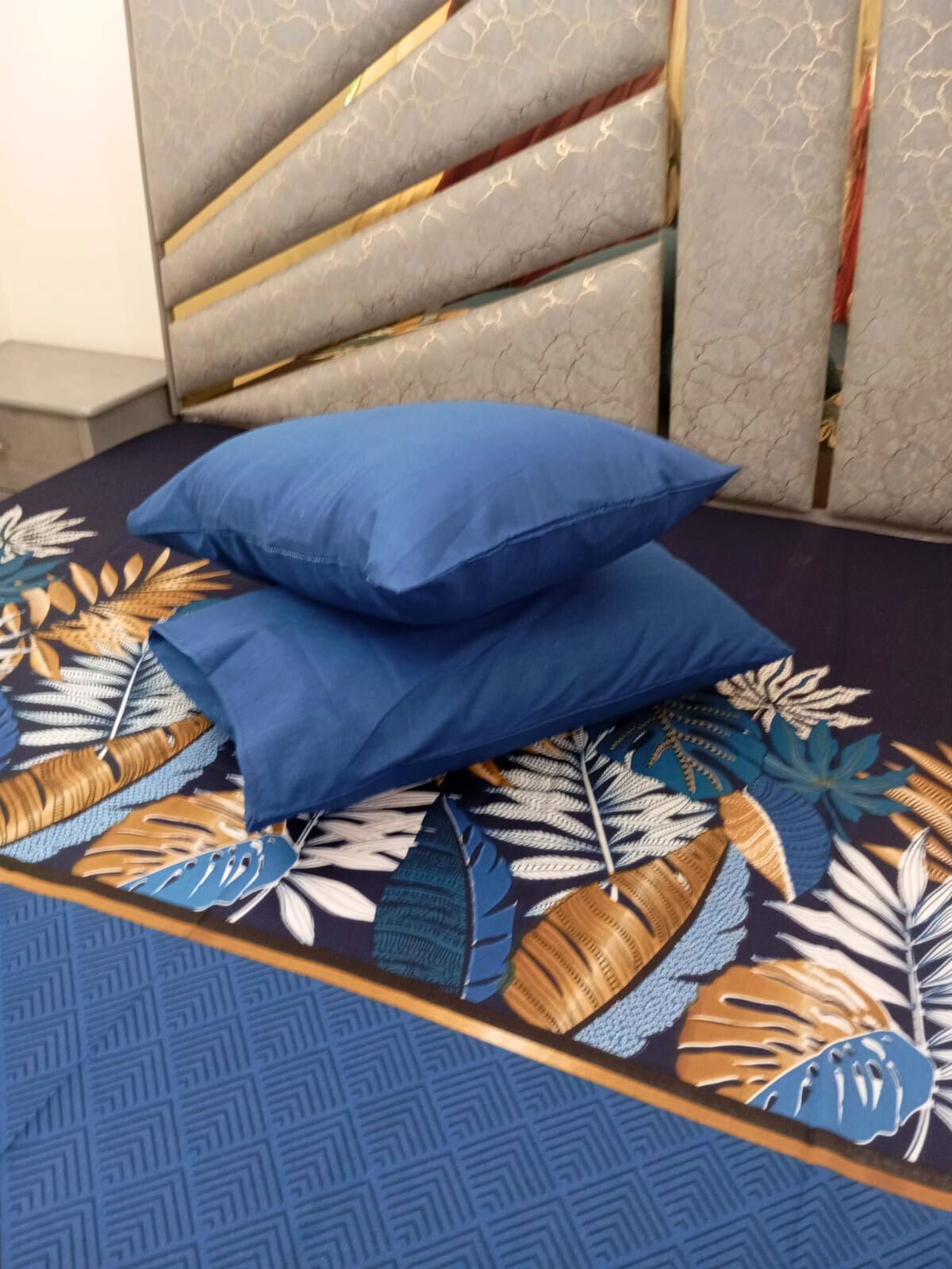 Royal Breeze Blue Bedsheet Set - Wee Dainty