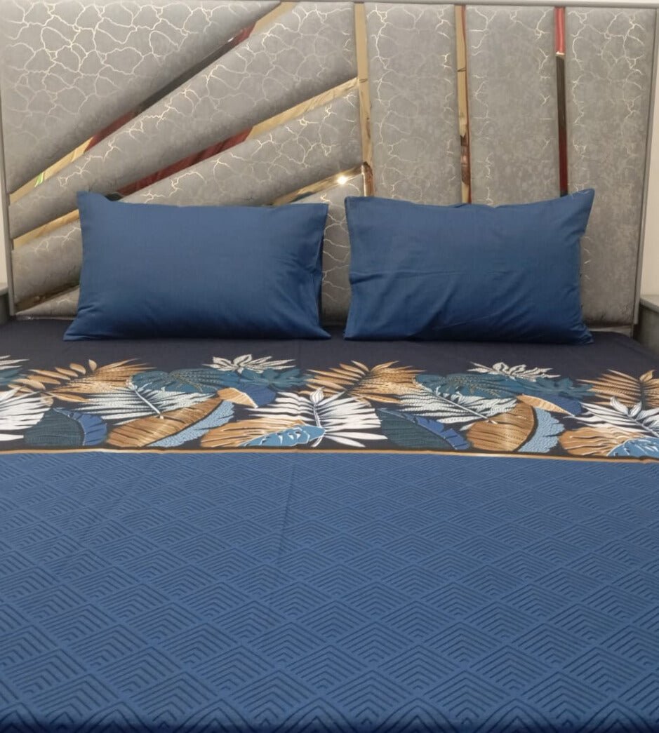 Royal Breeze Blue Bedsheet Set - Wee Dainty